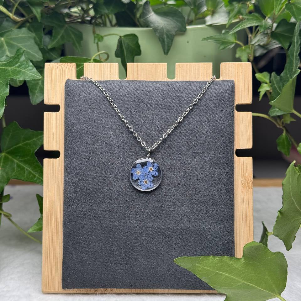 Collana in acciaio inossidabile con ciondolo Non ti Scordar di Me