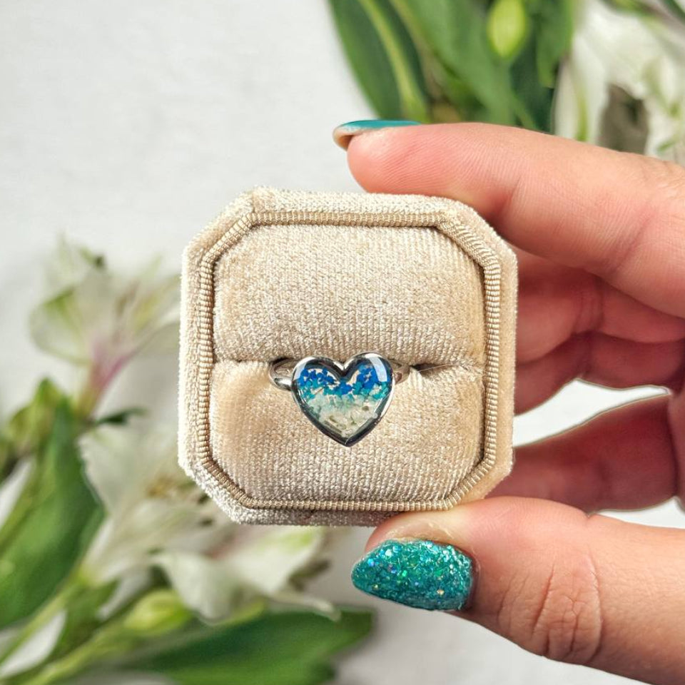 Anello Cuore Blu