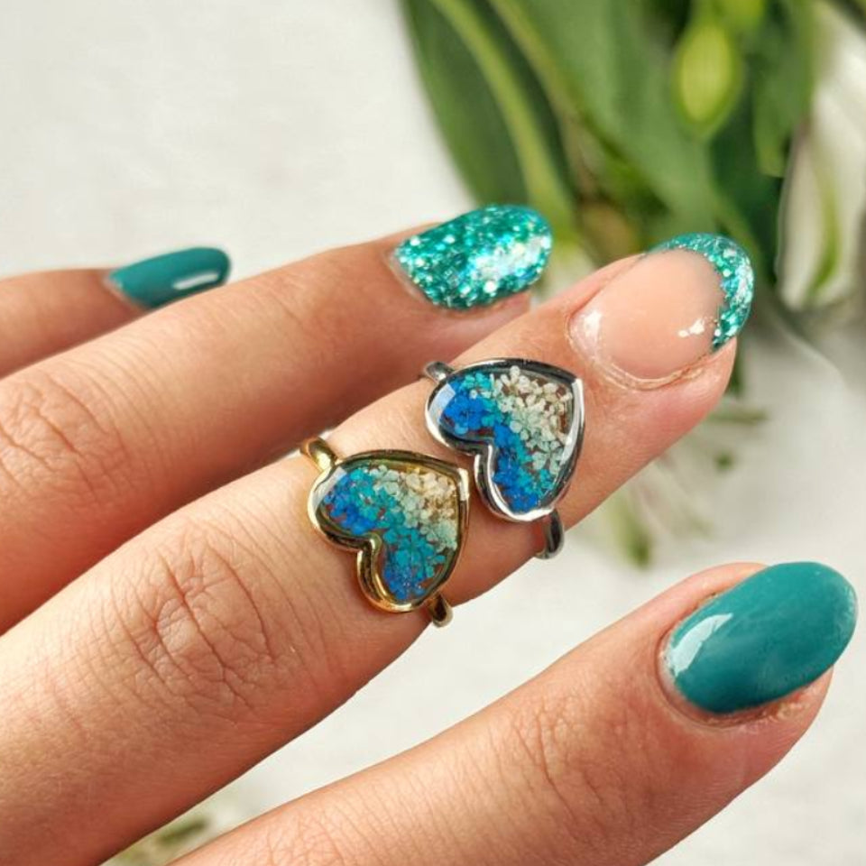 Anello Cuore Blu