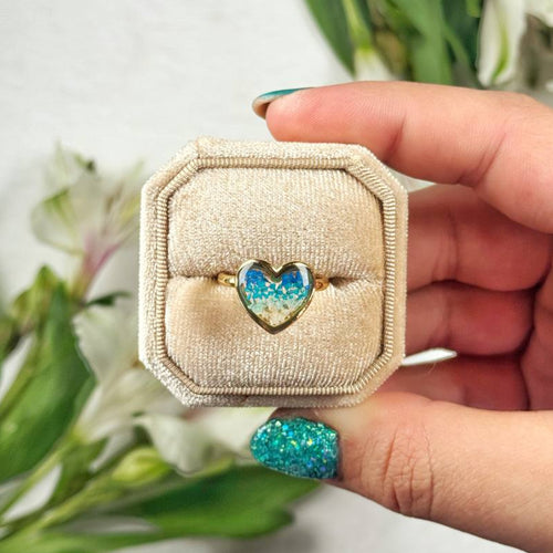 Anello Cuore Blu