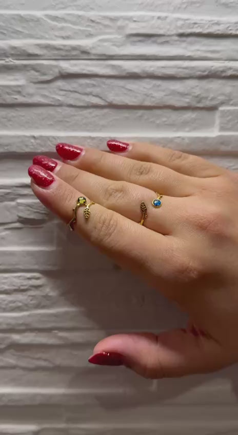 Anello Edera - acciaio inossidabile con Pizzo della Regina Anna sfondo nero